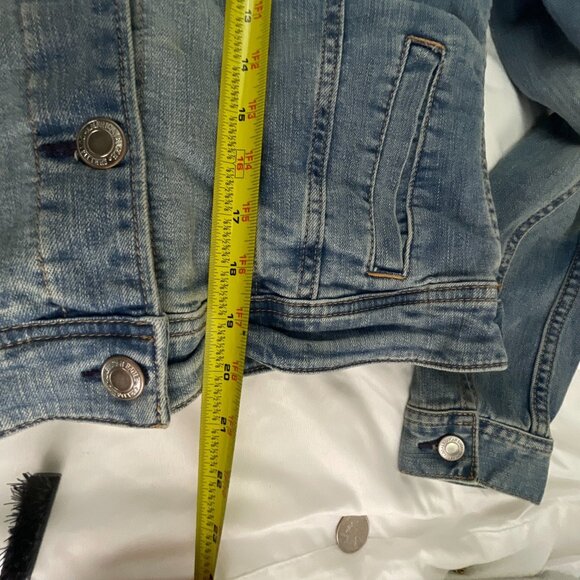 American Eagle Sherpa-Lined Denim Jean Jacket S Blue Casual Streetwear Festival - Picture 9 of 10